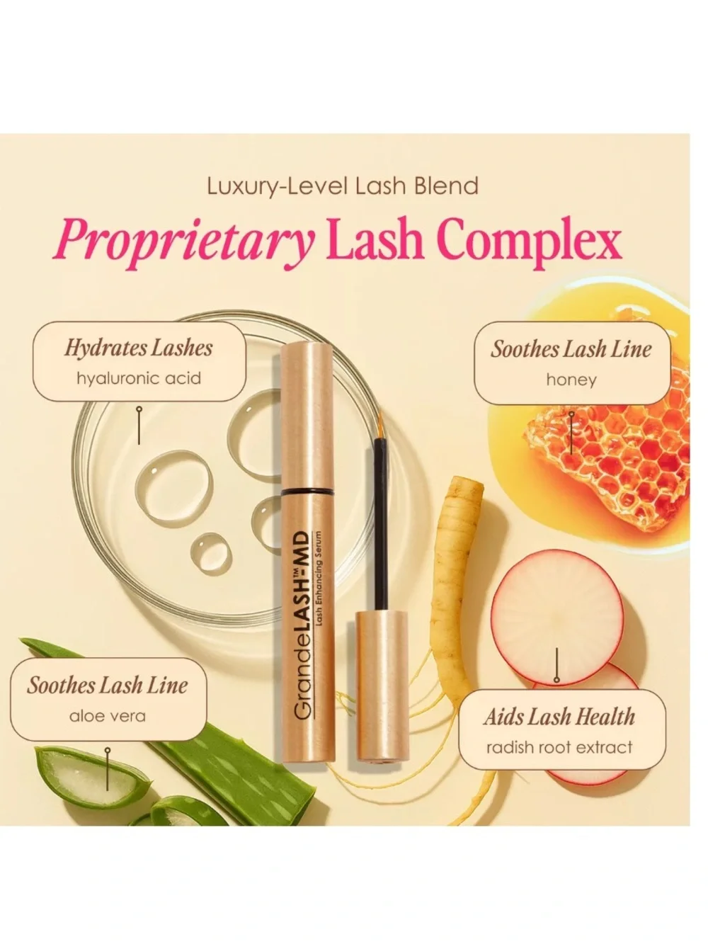 🦋 Grande Lash Enhancing Growth Serum New 4 Week Supply